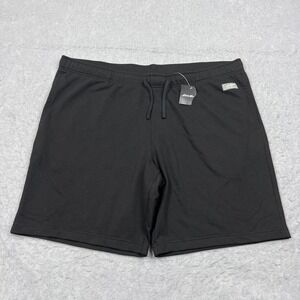 Eddie Bauer Shorts Mens XXL Black Everyday Fleece Sweat 9" Lounge Gym Drawstring